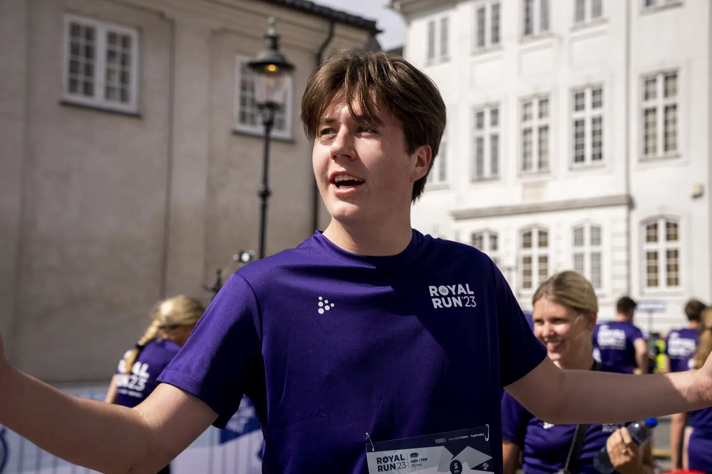 Prins Christian, der her ses under årets Royal Run, har inviteret omkring 200 unge fra landets kommuner samt Grønland og Færøerne til at være med til at fejre prinsens fødselsdag 15. oktober 2023. (Arkivfoto). Ida Marie Odgaard/Ritzau Scanpix