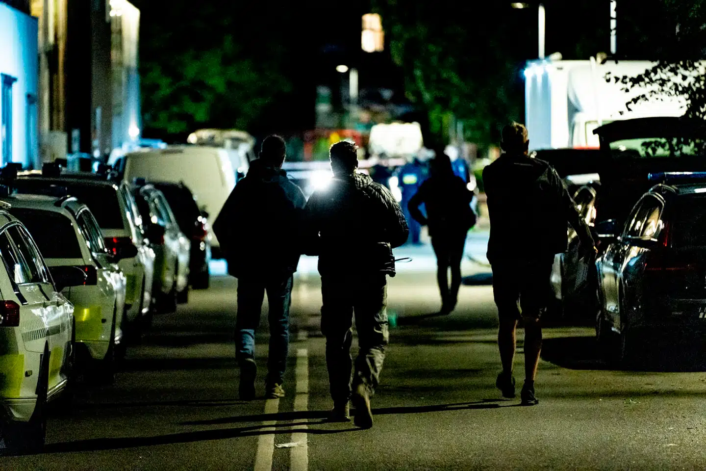 Politi massivt til stede ved Christiania lørdag den 26. august 2023. Politiet oplyser på Twitter, at flere personer er ramt af skud.. (Foto: Emil Nicolai Helms/Ritzau Scanpix)