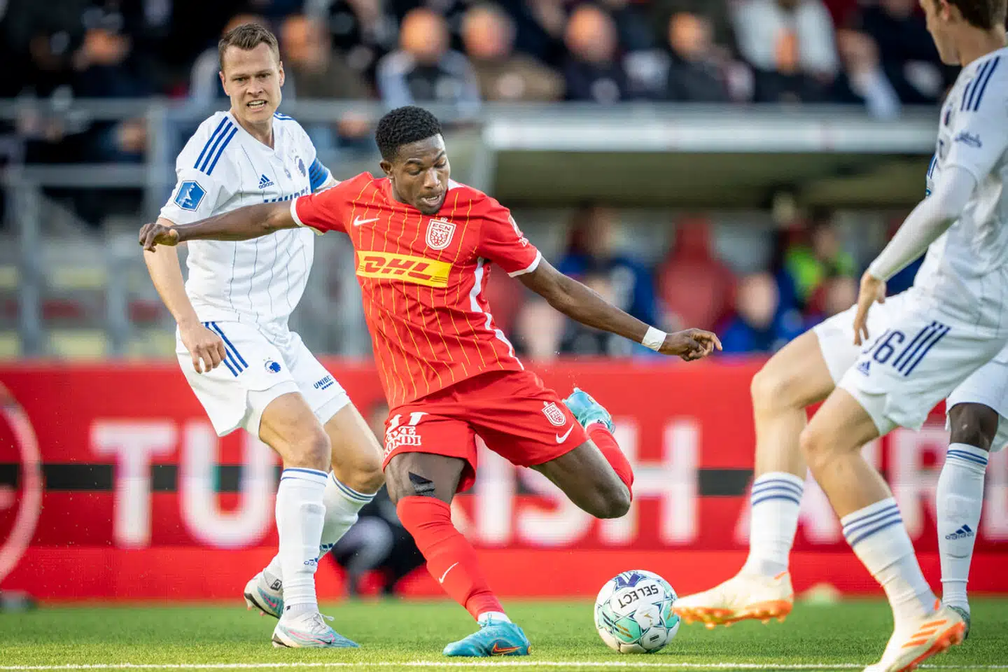 Ernest Nuamah er blot en af de spillere, klubben har solgt for klækkelige beløb de seneste ti sæsoner. Arkivfoto: Mads Claus Rasmussen/Ritzau Scanpix