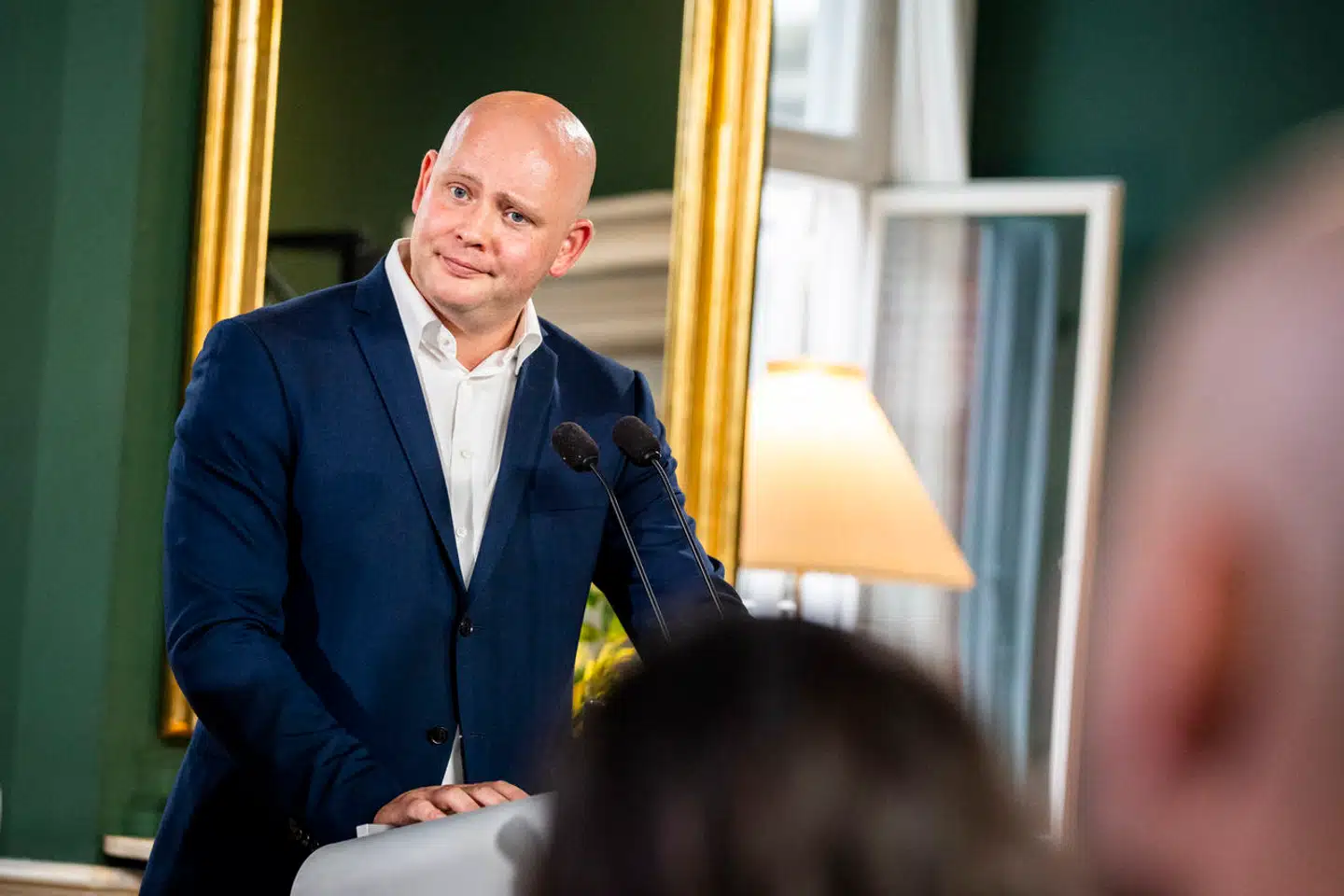 Kulturminister Jakob Engel-Schmidt (M) var ét stort smil, da han præsenterede et længe ventet milliardløft til kulturen på et pressemøde i Finansministeriet torsdag.