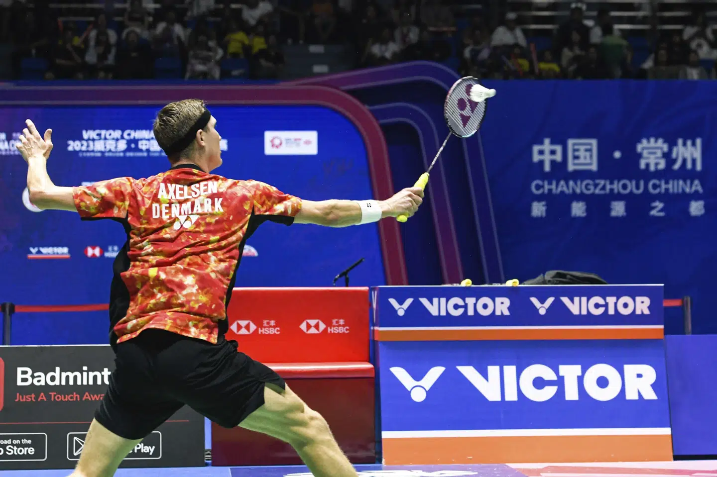 Viktor Axelsen vandt China Open ved at slå hjemmebanehåbet Lu Guang Zu. Uncredited/Ritzau Scanpix