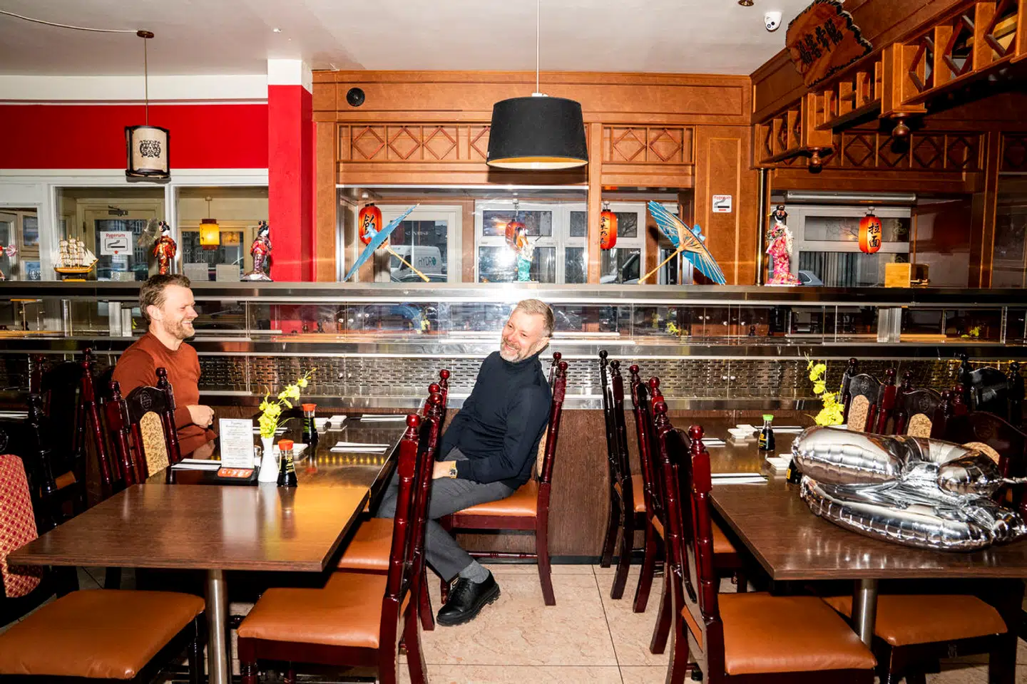 Patienterne der så komedieserier så klar kardiovaskulære forbedringer. Frank Hvam og Casper Christensen i anledning af "Klovn The Final". Arkivfoto: Oscar Scott Carl, Scanpix.