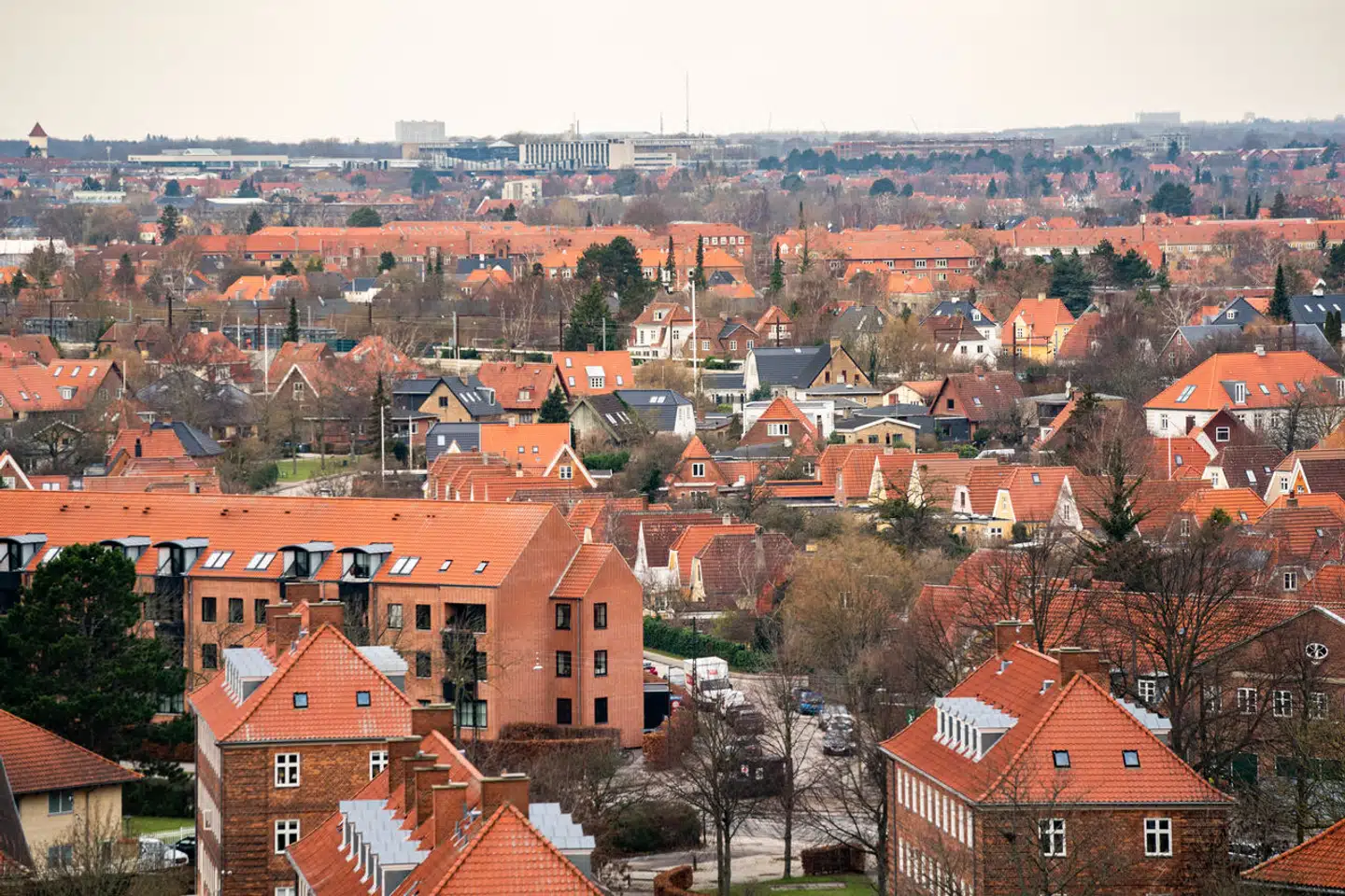 Udsigt over boligkvarter i Valby, tirsdag den 24. januar 2023