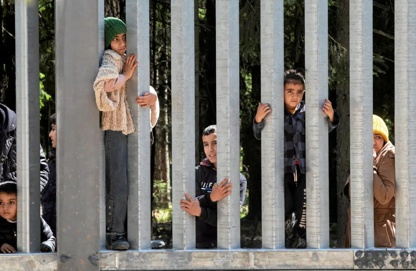 Immigranter ved grænsen mellem Polen og Belarus tidligere i år. Arkivfoto: Agnieszka Sadowska, Scanpix