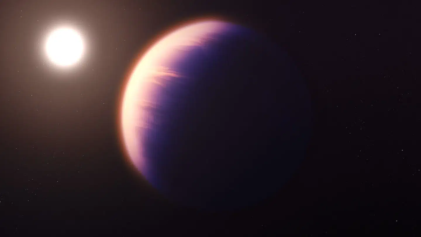 Sidste år opdagede NASAs nye rumteleskop CO2 i atmosfæren af exoplaneten WASP-39b, som kredser om en stjerne 700 lysår fra Solen. Hvis CO2 bliver fundet i atmosfære samtidigt med metan, så kan dette vaere et tegn på liv - en såkaldt biosignatur.