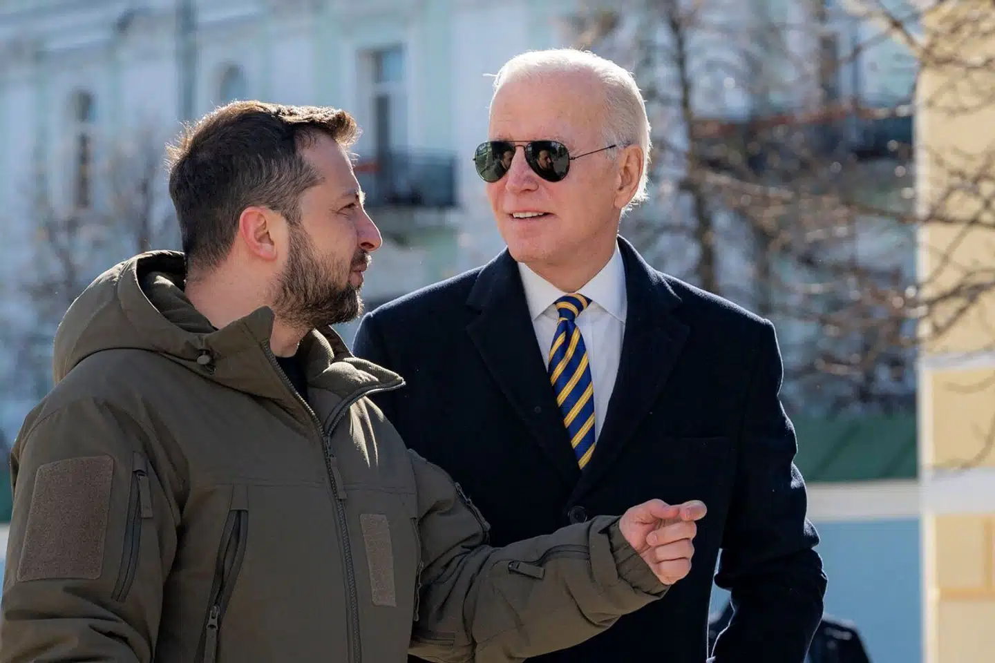 Joe Biden besøger Volodymyr Zelenskyj i Kyiv. Foto: Ritzau, Scanpix