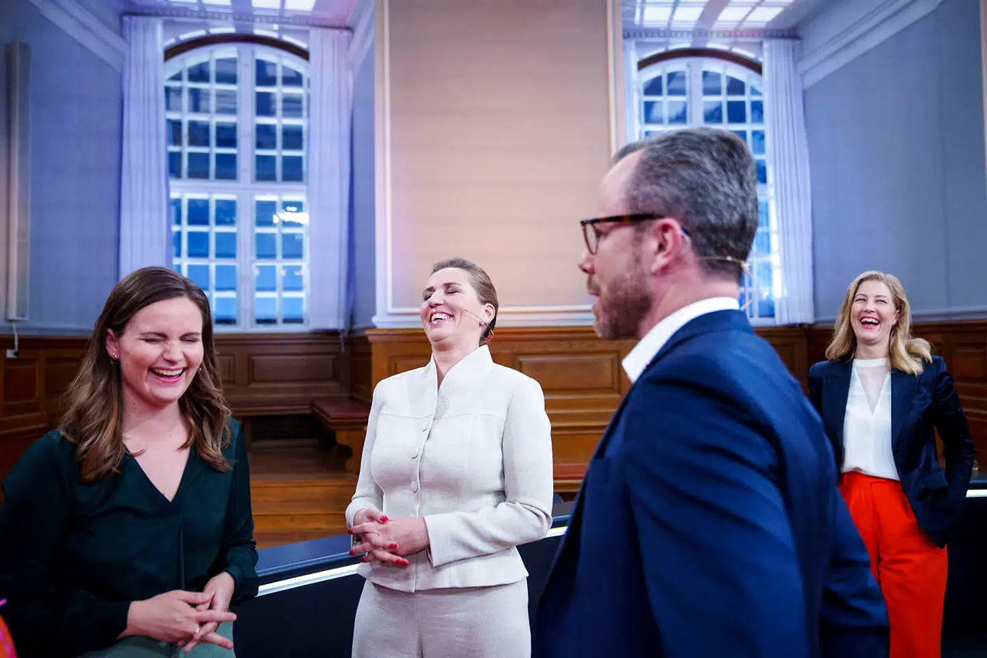 Partilederdebat med mor, mors nye mand, mors store pige og HumBas'eren fra RUC. Foto: Bo Amstrup, Scanpix.