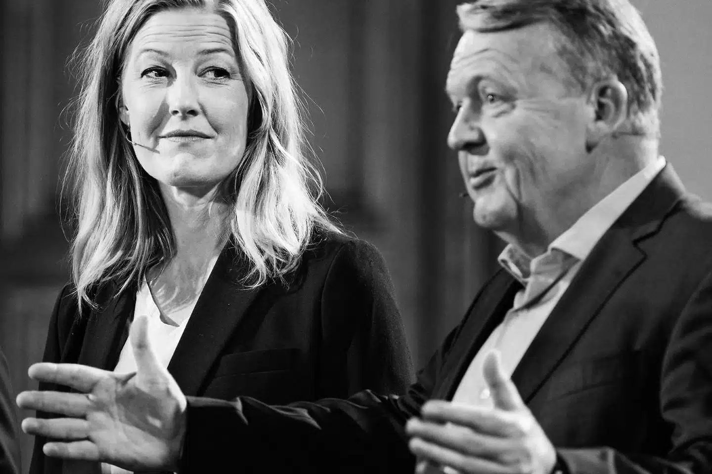 Sofie Carsten Nielsen og Lars Løkke Rasmussen tilbyder begge deres mandater til en regering over midten. Den enes tilbud er mere populært end den andens. Foto: Philip Davali, Scanpix
