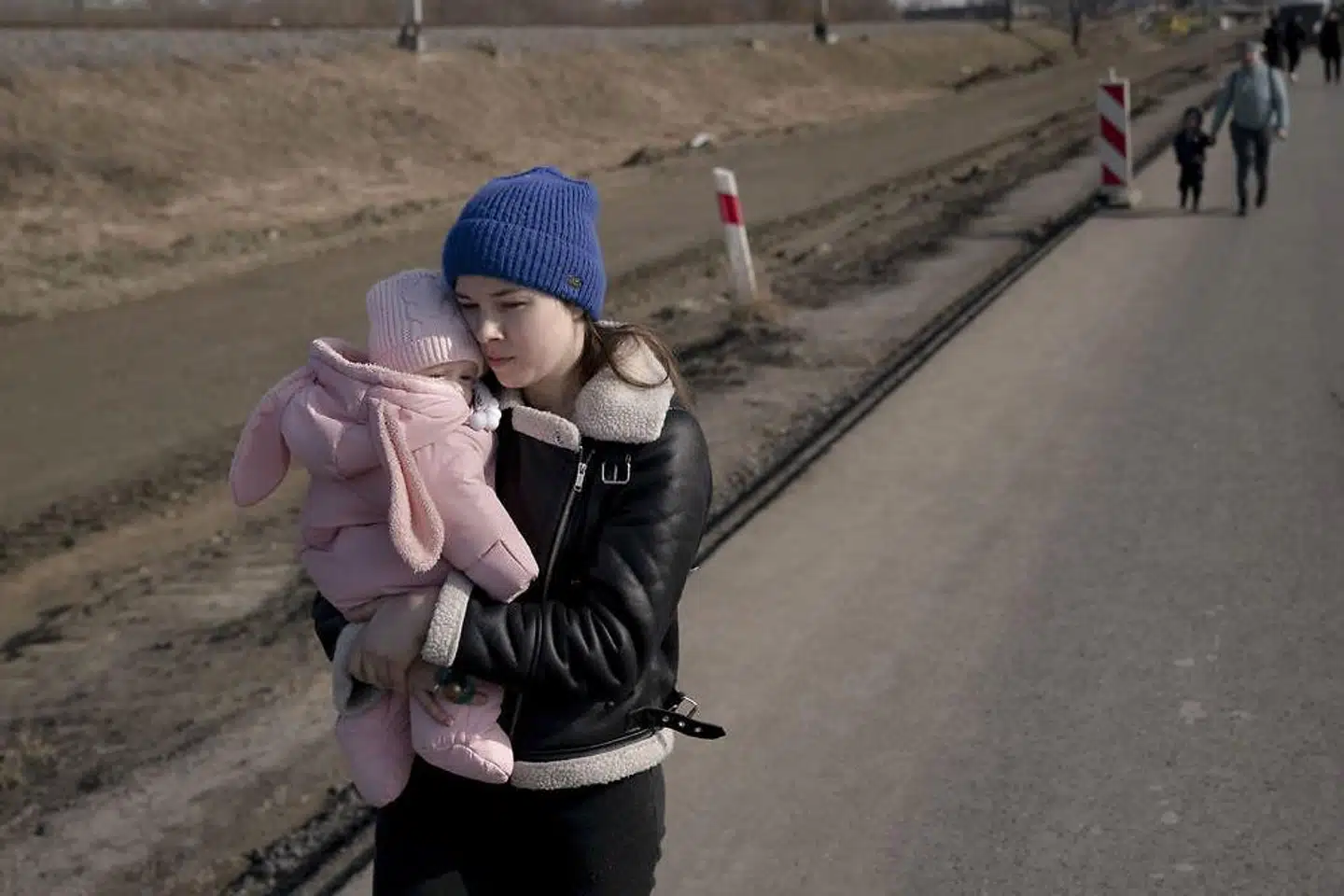 Indtil videre er omkring 100.000 ukrainske flygtninge ankommet til nabolandet Polen. Det er forstsat kun kvinder og børn, der får lov til at forlade landet. Foto: Asger Ladefoged