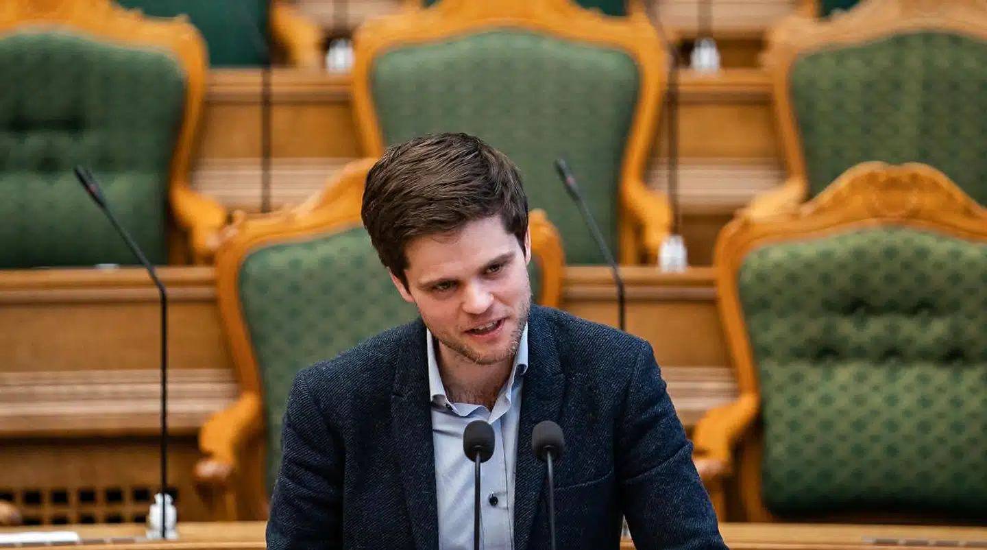 Andreas Steenberg til spørgetime i folketingssalen på Christiansborg. Arkivfoto: Emil Helms, Scanpix