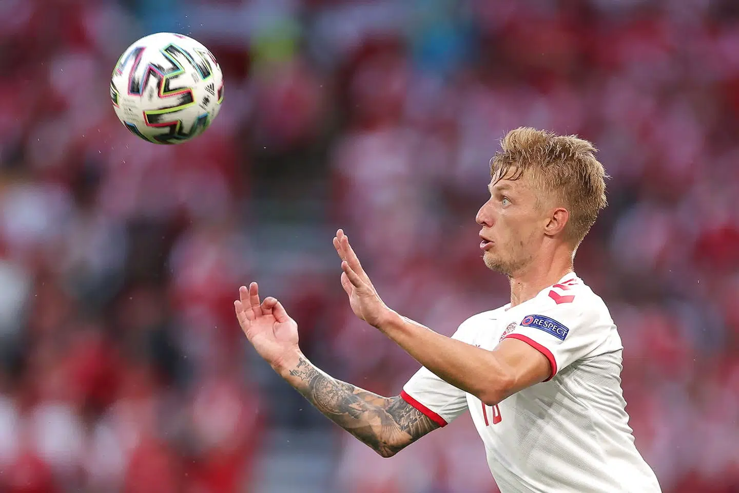 Daniel Wass (billedet) huserer i højresiden, Joakim Mæhle i venstresiden. Foto: Friedemann Vogel / POOL