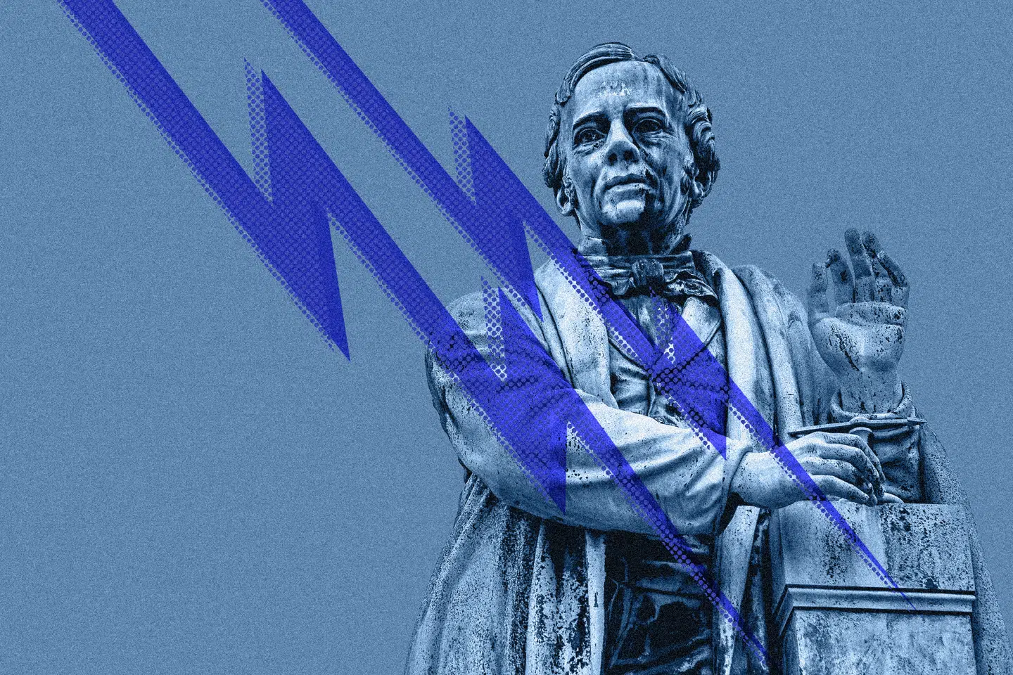 2020 markerer 200-året for opdagelsen af elektromagnetismen. Illustration: Simon Ejbye Schmidt / Foto: Niels Christian Vilmann