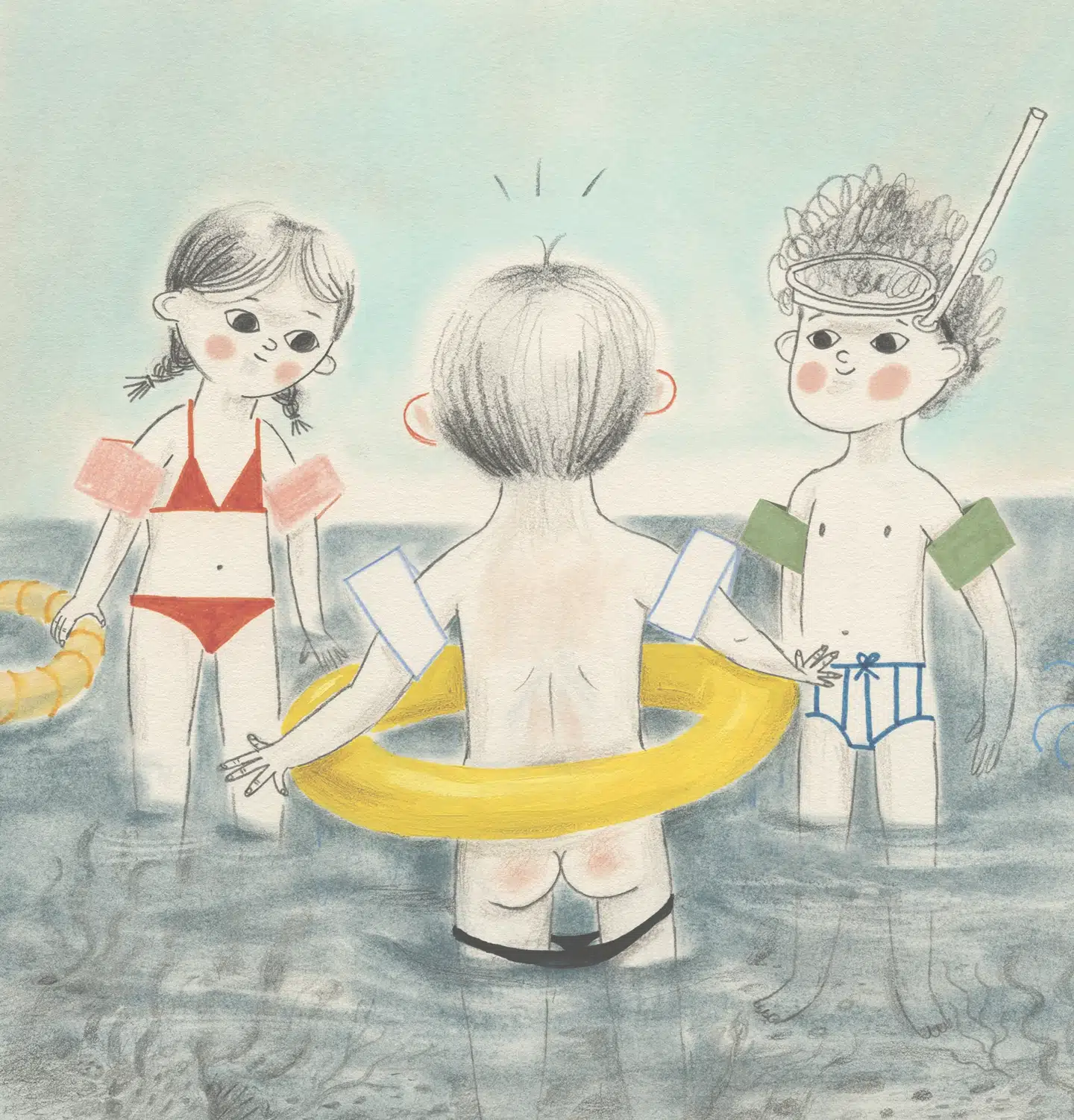 Orla er måske i virkeligheden en Olga, men er det vigtigt? Ikke i En fin sten. Illustration: Anna Margrethe Kjærgaard