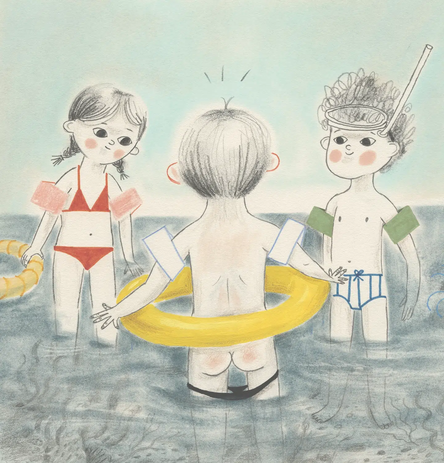 Orla er måske i virkeligheden en Olga, men er det vigtigt? Ikke i En fin sten. Illustration: Anna Margrethe Kjærgaard