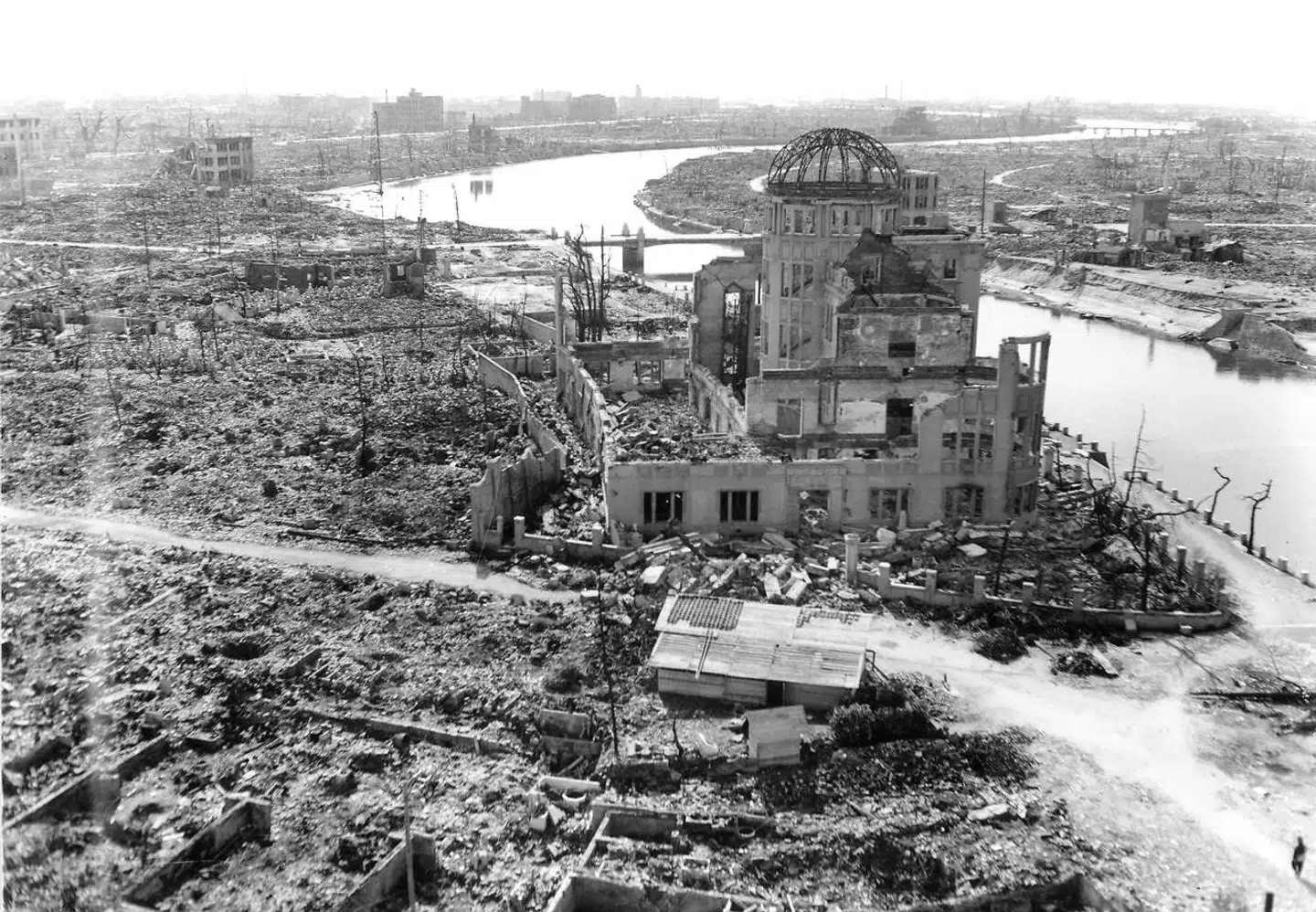 Hiroshima tre måneder efter den første anvendelse af en atombombe i krig. Foto: US Army / AFP / Hiroshima Peace Memorial Museum