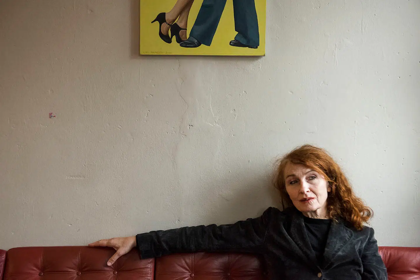 »Man får brug for at henvende sig til verden i den her lidt akavede situation, ligesom man vel mødte hinanden under jorden under krigen, når man søgte i ly for bomberne. Man savner den kontakt,« siger skuespiller Bodil Jørgensen. Foto: Søren Bidstrup