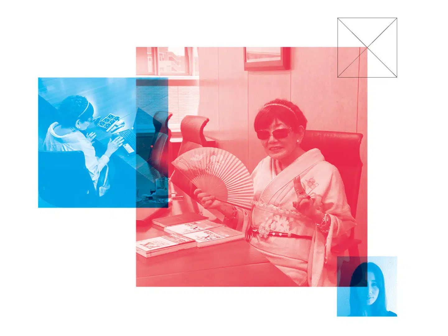 Christine Bjerke (øverst th.) har som en af de få mødt Yukiko Ikebe-San, frontfigur i det japanske kvindenetværk FX Beauties Club. Nu er bogens fremtid usikker. Fotos: Christine Bjerke