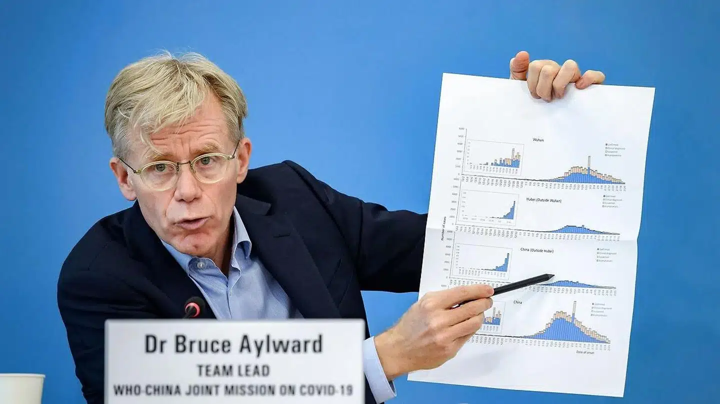 Bruce Aylward stod i spidsen for WHOs mission i Wuhan i Kina. Foto: Fabrice Coffrini / AFP