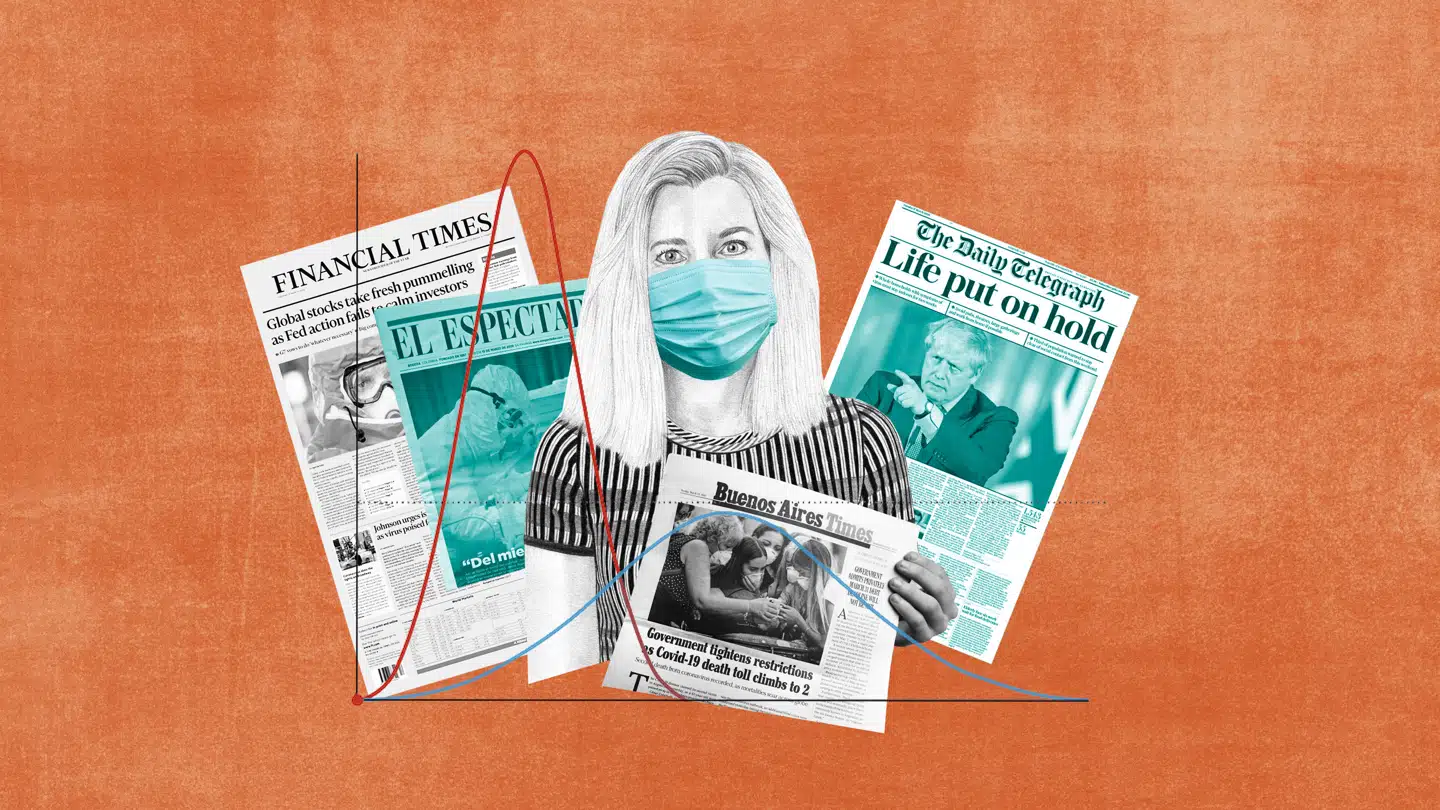 Anna Libak fortsætter sin karantænedagbog – i dag om ikke at gå glip af noget. Illustration: Sine Jensen. Collage: Mie Brinkmann