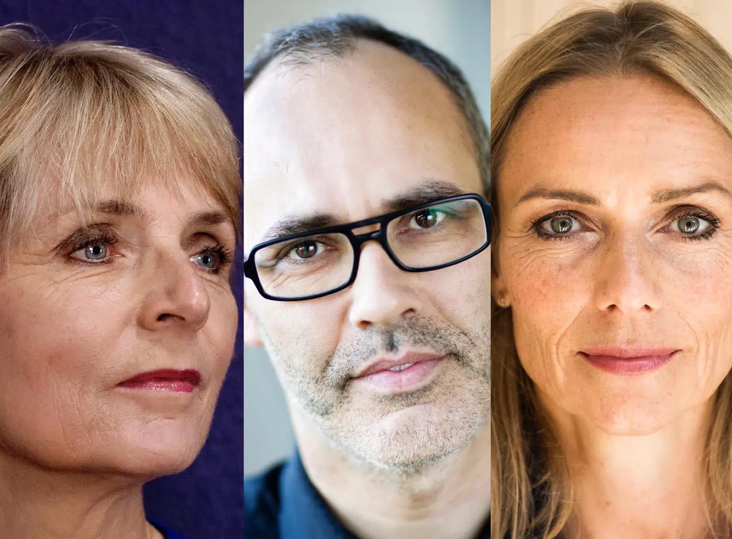 Hanne-Vibeke Holst og Klaus Rothstein er i studiet for at diskutere shitstormen om Rothsteins note om Malou Aamund. Foto: Linda Kastrup Jacob Nielsen og Mads Joakim Rimer Rasmussen / Ritzau Scanpix