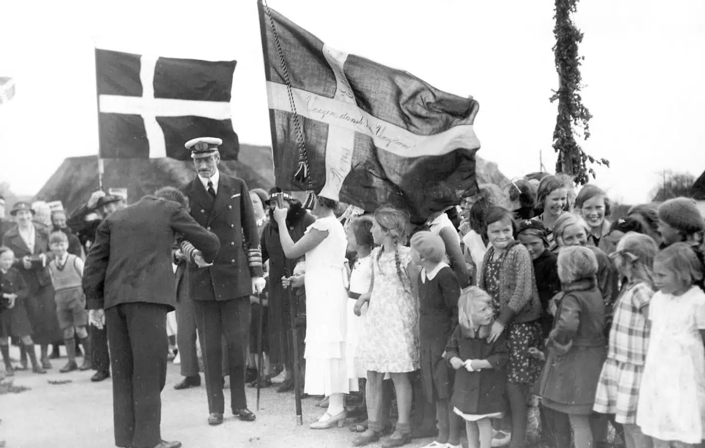Kong Christian X besøgte efter genforeningen i 1920 hvert år områder i Sønderjylland. Arkivfoto: Ritzau Scanpix