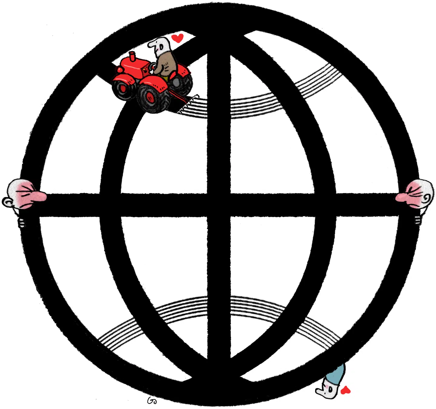 Jan Henrik Wegener synes bestemt, at grundtanken bag, hvordan breddegraden påvirker mennesker og deres samfund, er værd at undersøge. Illustration: Gitte Skov