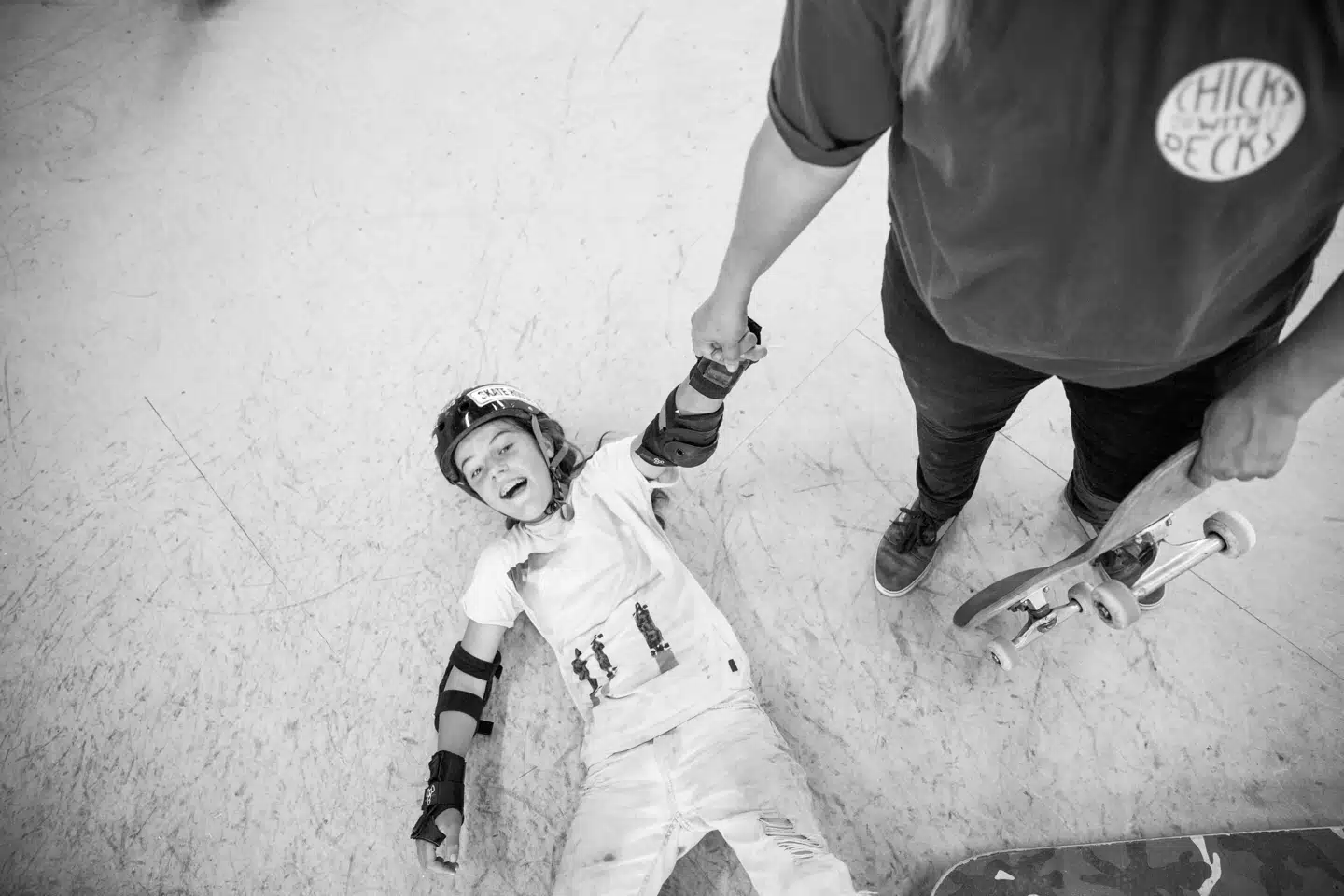 Hvis man falder, er en hjælpende hånd altid tæt på. Fotos: Henriette Klausen, lebaf.dk