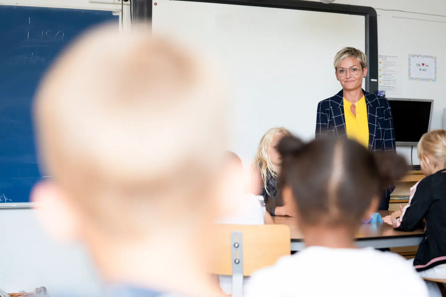 »For regeringen er det afgørende, at vi med det her initiativ langt tidligere opdager børn og unge, der ikke kommer i skole, fordi de ikke trives,« forklarer børne- og undervisningsminister Pernille Rosenkrantz-Theil. Foto: Niels Christian Vilmann/Ritzau Scanpix