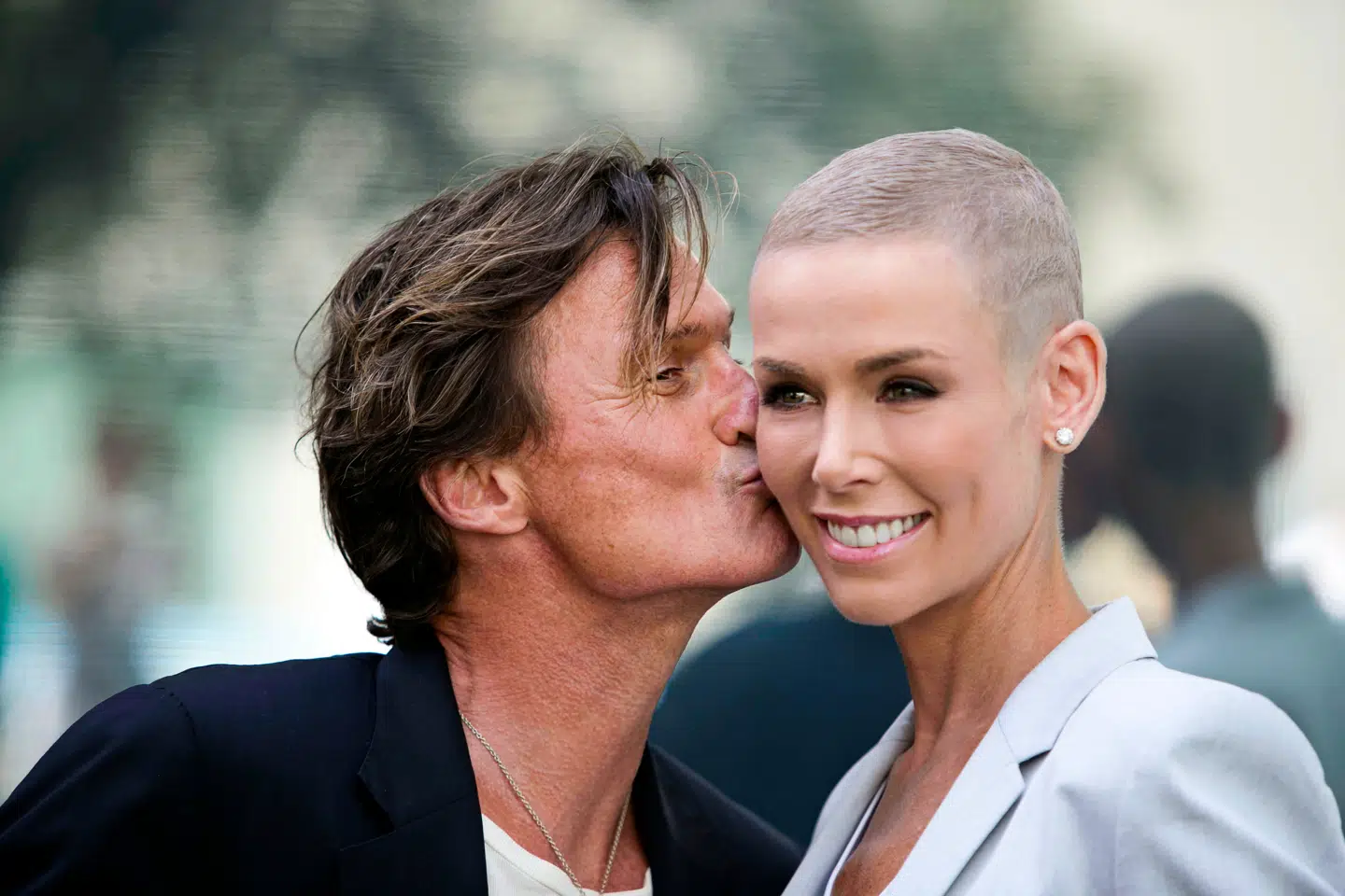 For nylig meddelte parret, at de går fra hinanden, men ellers har Petter loyalt støttet sin klimaaktivistiske kone Gunhild. Han er gået så vidt som til at fjerne bacon fra morgenmaden på sine hoteller. Foto: Pontus Höök/NTB/Ritzau Scanpix