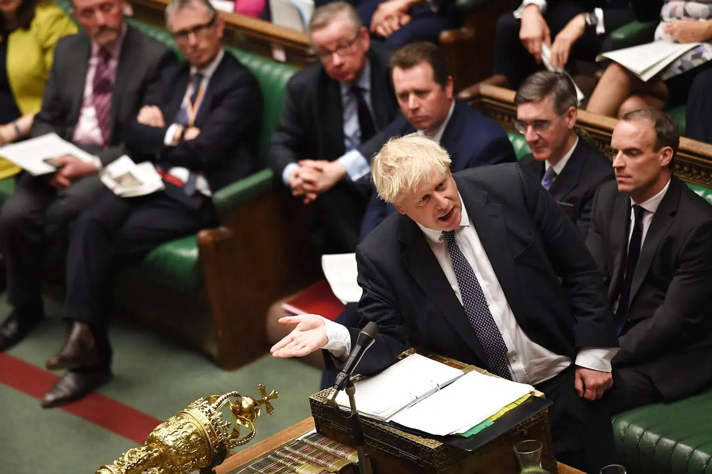Boris Johnson har formået at gøre det, som alle påstod var umuligt – nemlig at få EU til at genåbne Brexit-aftalen og erstatte bagstopperaftalen med et alternativ. Men er aftalen reelt ny? Foto: Jessica Taylor / UK Parliament / Ritzau Scanpix