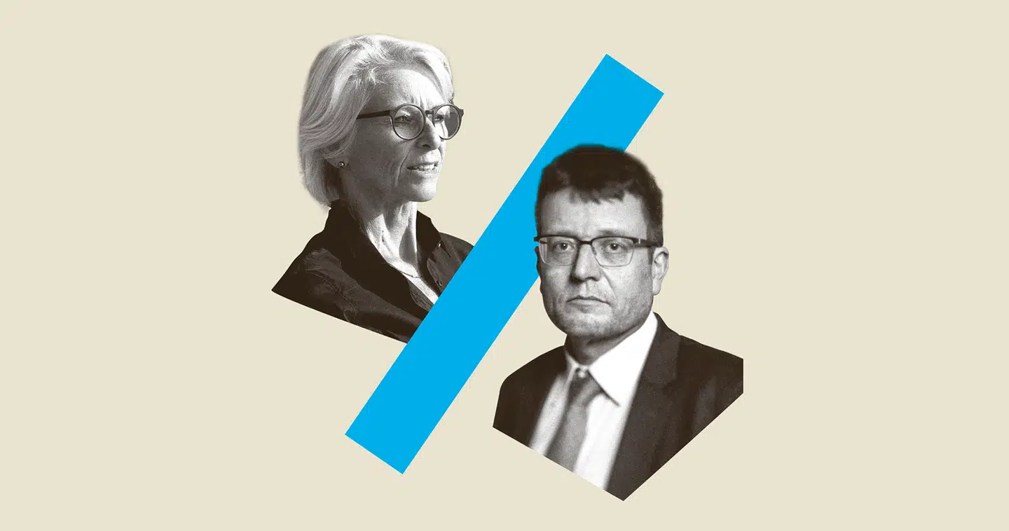 »Jeg føler, at jeg er blevet holdt for nar, for det virkede som om, det var bestemt på forhånd, at afhandlingen skulle antages,« siger Birgitte Possing, der var med til at bedømme Jes Fabricius Møllers doktordisputats. Illustration: Mathias Hoeg