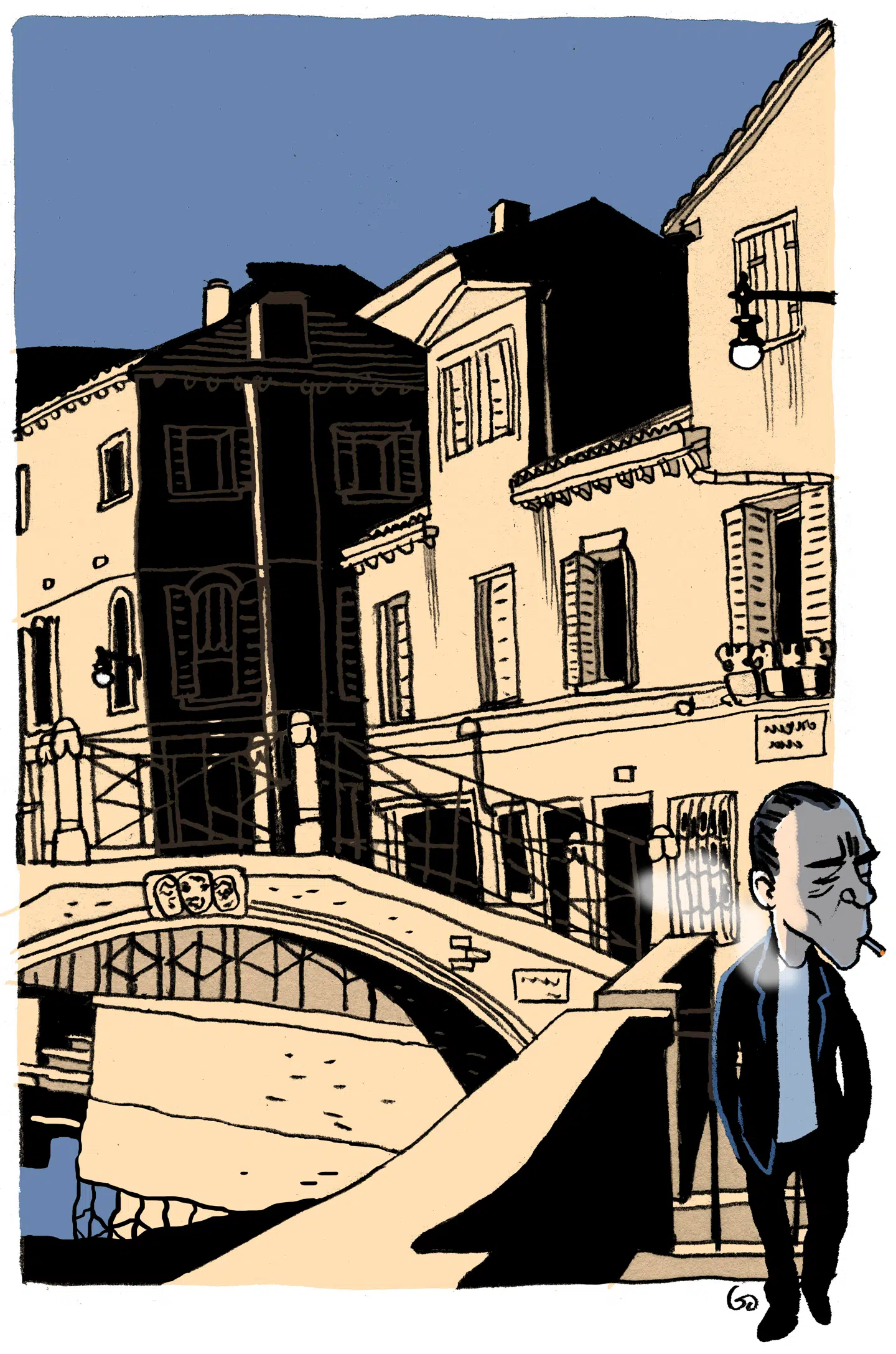 Vi skylder livet at gribe dagen og elske hinanden og vores børn, mens vi er her. For med tiden bliver alle liv et Torcello. Illustration: Gitte Skov