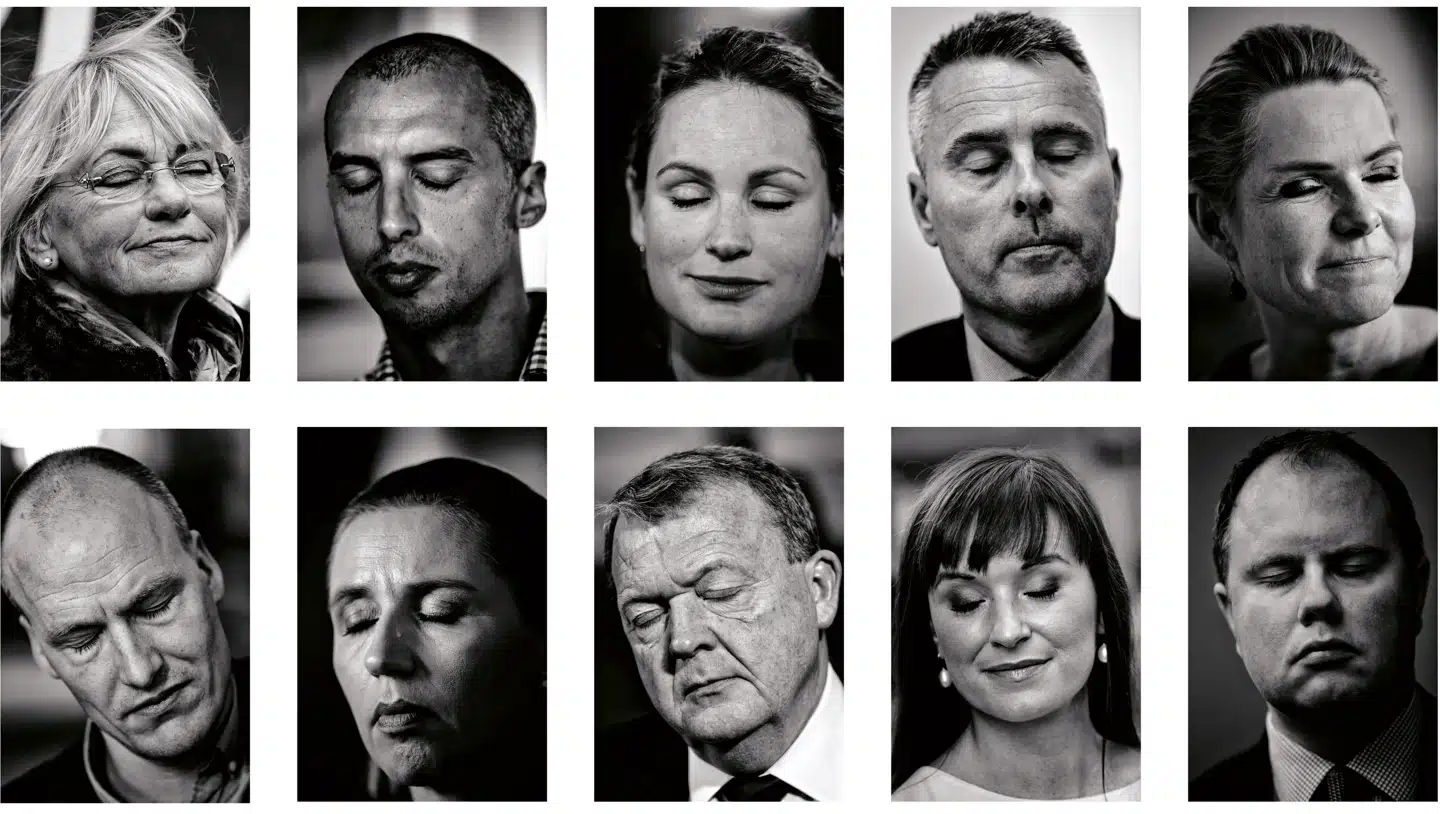 Prøv selv at se nærmere på billederne. Selv dem, man er allermest uenige med, dem, som man synes er selve årsagen til ens egen politikerlede, ser så tilforladelige ud. Fotos: Klaus Holsting