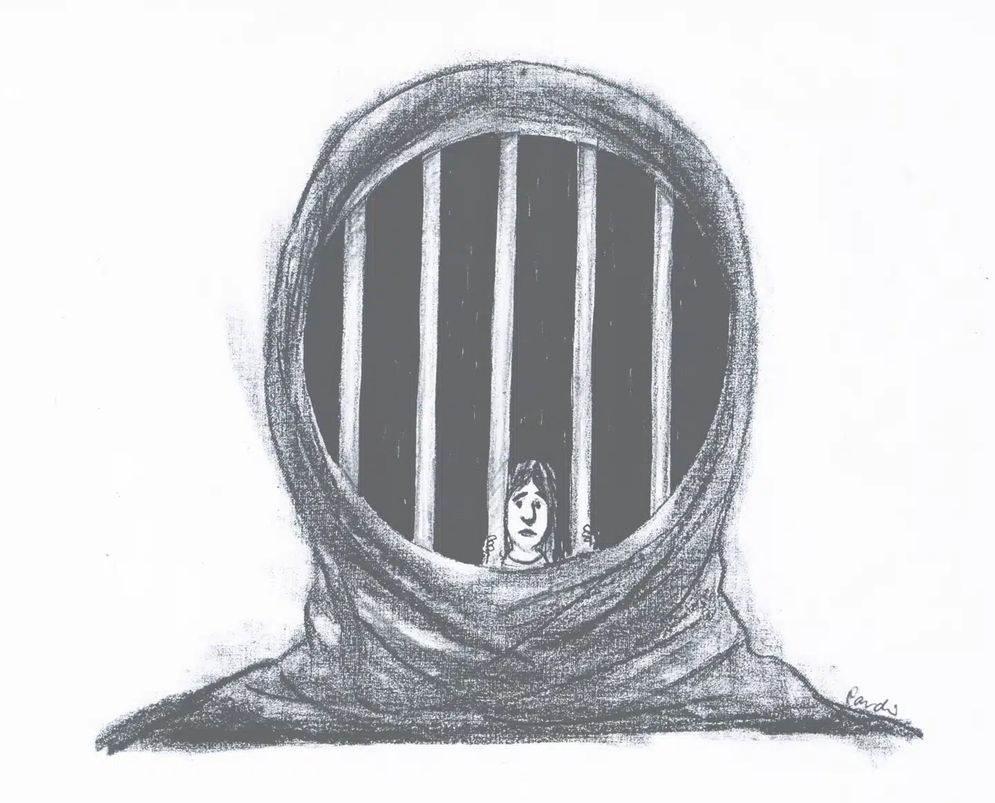 Hverken min mor eller jeg kunne have forestillet os, at vi skulle opleve en tid, hvor pigebørn bliver solgt på åbent marked i Raqqa som sexslaver eller det, der på korrekt islamisk hedder milk al-yamin. Illustration: Charlotte Pardi