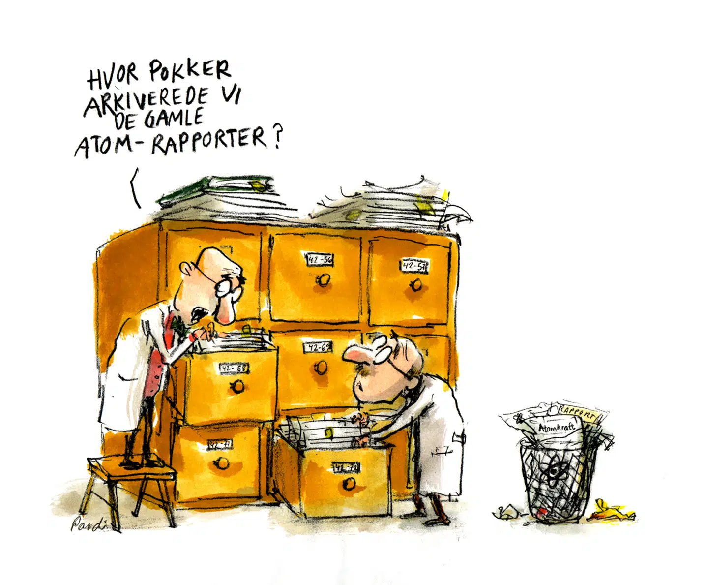 Atomkraften tilbyder et lokkende alternativ til fossile brændstoffer, en stor energiudvinding ud fra en relativt lille brændstofmængde, der samtidig er mere skånsom over for miljøet end vores nuværende fossile energikilder. Illustration: Charlotte Pardi