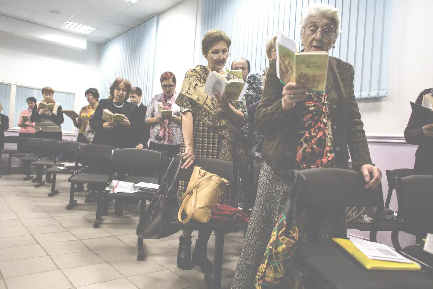 Medlemmer af Jehovas Vidner mødes til sang i Rostov-na-Donu. Ruslands højesteret har forbudt Jehovas Vidner at virke i landet. FOTO: ALEXANDER AKSAKOV/GETTY IMAGES