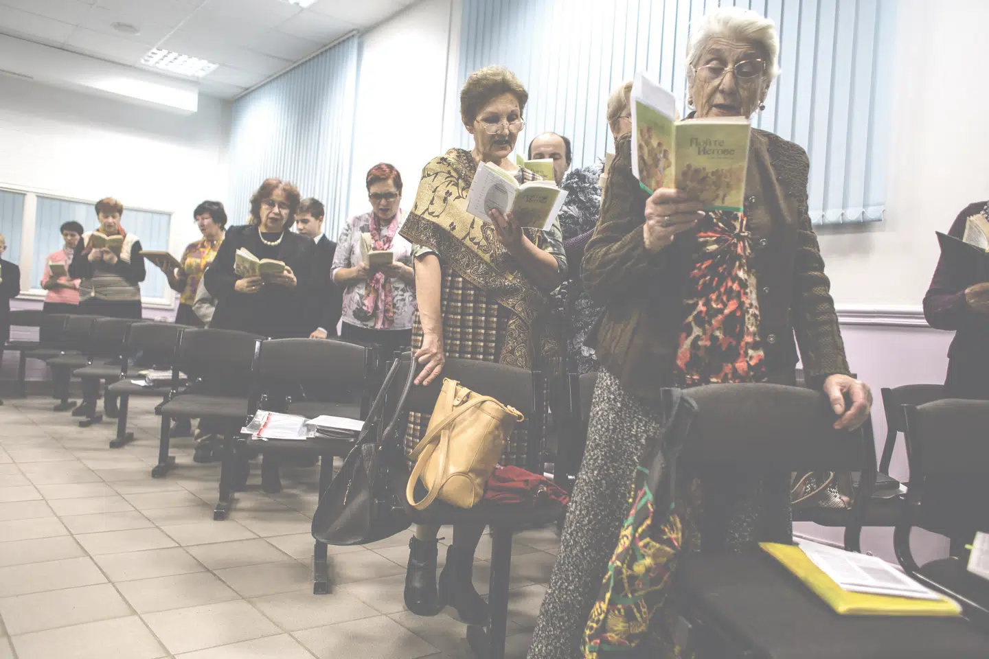 Medlemmer af Jehovas Vidner mødes til sang i Rostov-na-Donu. Ruslands højesteret har forbudt Jehovas Vidner at virke i landet. FOTO: ALEXANDER AKSAKOV/GETTY IMAGES