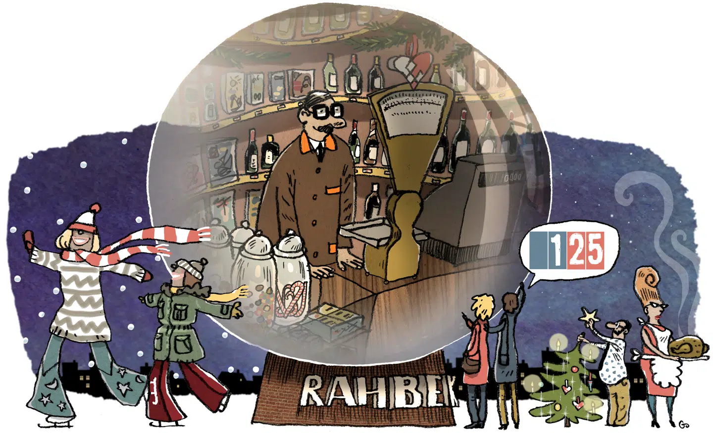 Synne Rifbjerg og Pernille Stensgaard battler på hukommelse om dengang i 1970'erne. Begge husker det lækre nye ord »sexappeal« og lugten af Sweet Dublin Mac Baren. ILLUSTRATION: GITTE SKOV