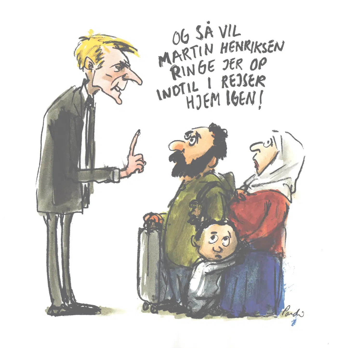 Midlertidigt asyl er for det første nemmere sagt end gjort. Flygtningeproducerende konflikter er ofte langstrakte. ILLUSTRATION: CHARLOTTE PARDI