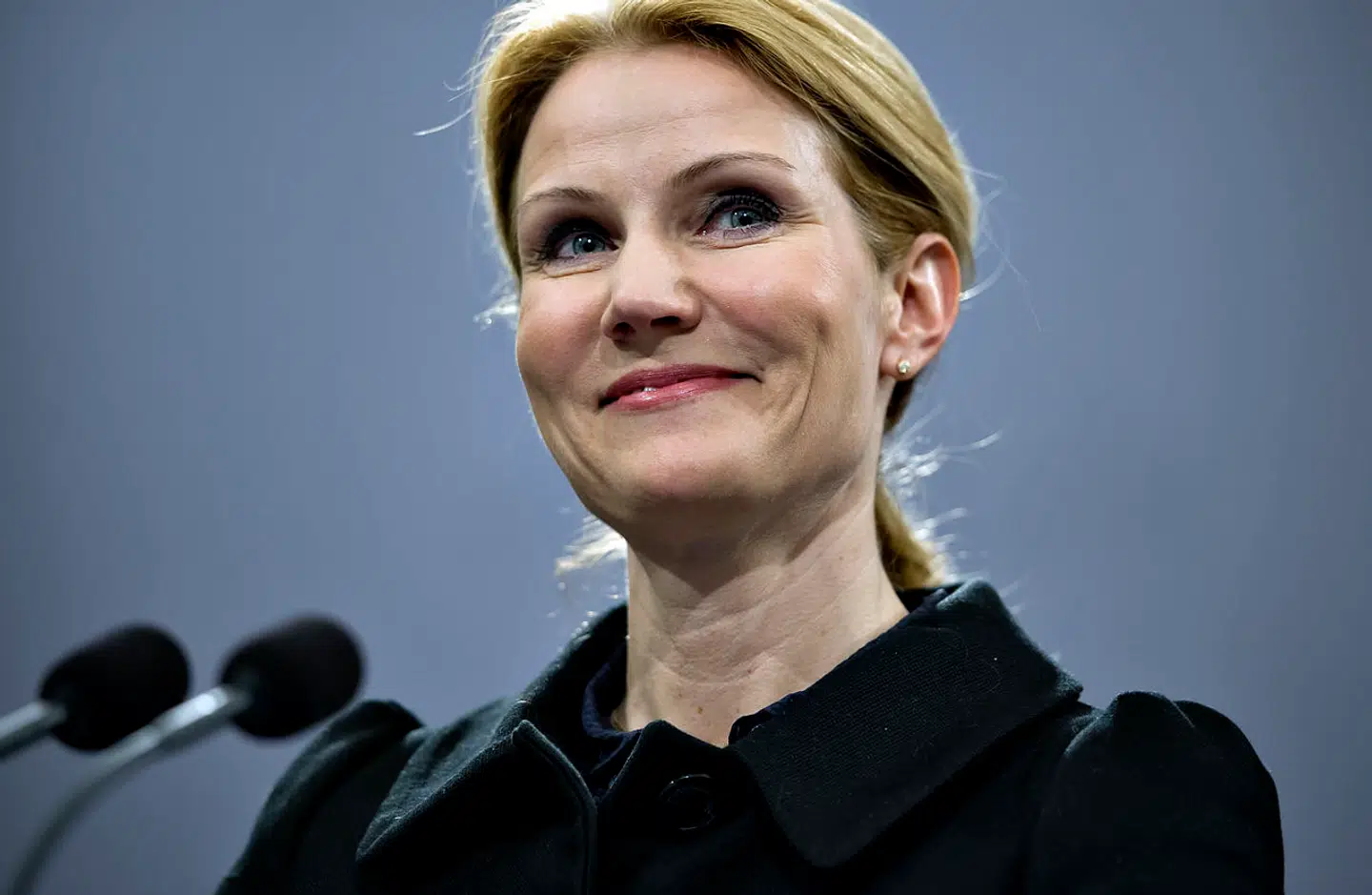 Helle Thorning-Schmidt under pressemøde om betalingsringen.