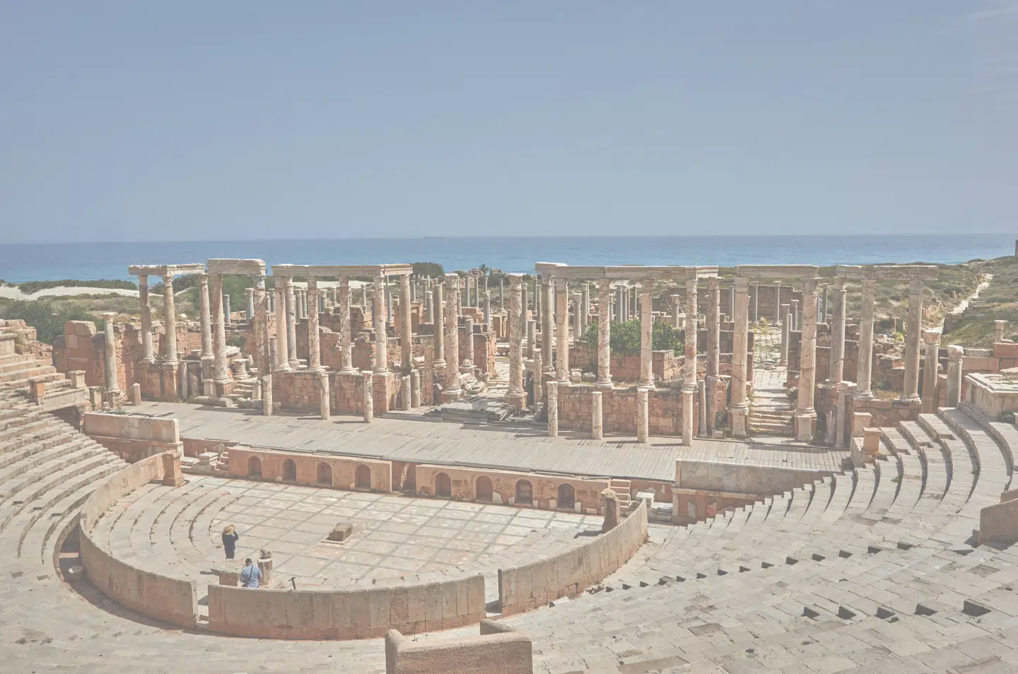 Man ser en ekstremt detaljeret 3D-registrering af nogle af de vigtigste byer og arkitektoniske lokaliteter i Nordafrika og Mellemøsten. Her Forum Septimus Severus i Leptis Magna i Libyen.