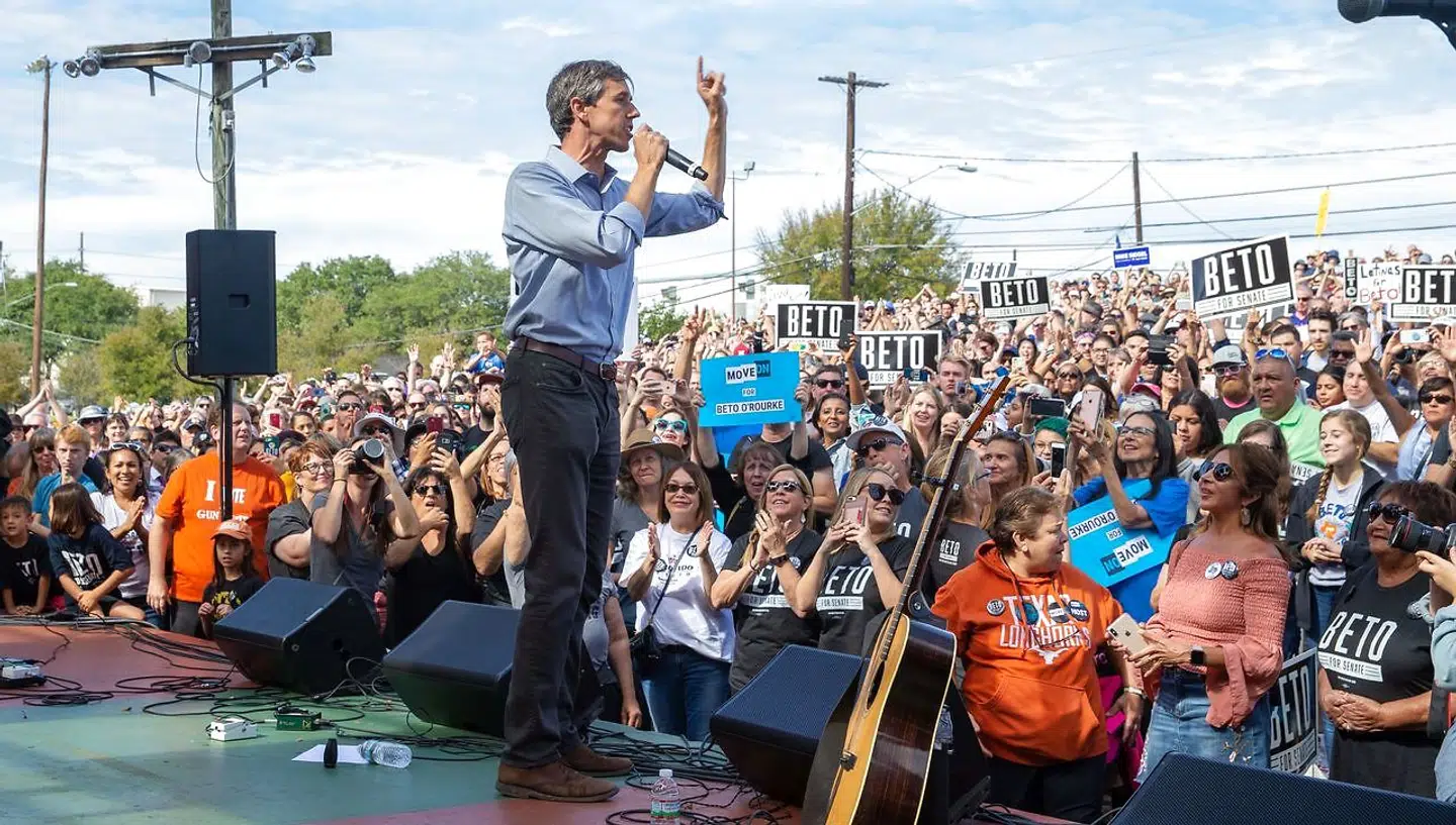 »Beto-mania« har grebet en del texanere: Beto O'Rourke udfordrer billedet af Texas som en meget konservativ, republikansk stat. Foto: SUZANNE CORDEIRO / AFP