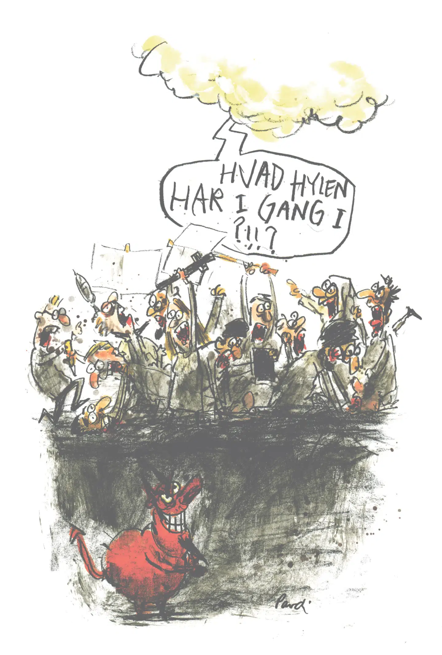 »Jeg ville ønske, at vi alle havde anset Flemming Rose og Jyllands-Posten for de fjolser, de var, at vi havde gennemskuet Bluitgens påstande og alt det andet nonsens,« skriver Janne Teller. ILLUSTRATION: CHARLOTTE PARDI