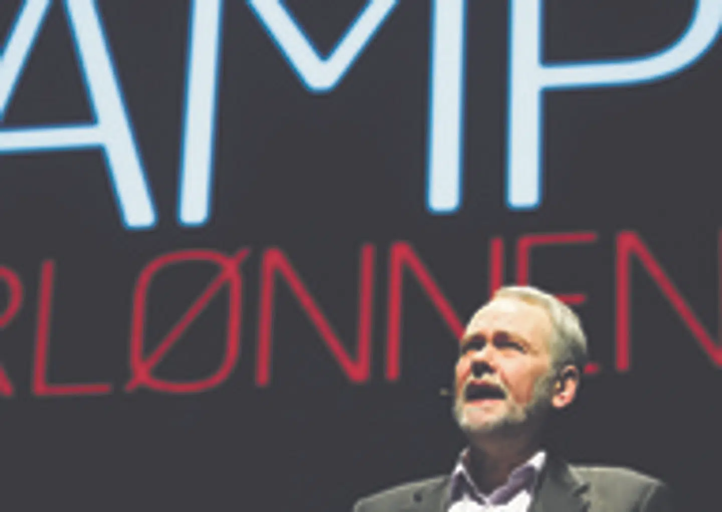 Dennis D. Kristensen bag populært krav: Vi skal have det, vi er blevet lovet. Foto: Scanpix