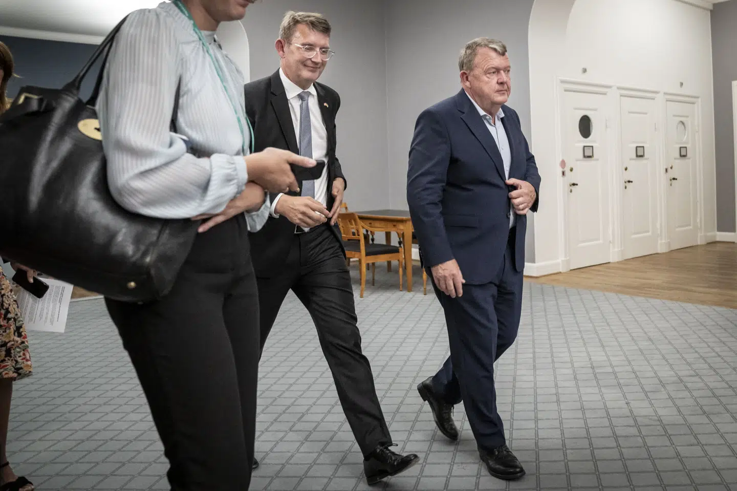 Udenrigsminister Lars Løkke Rasmussen (M) og forsvarsminister Troels Lund Poulsen (V) var tirsdag til møde i Det Udenrigspolitiske Nævn.