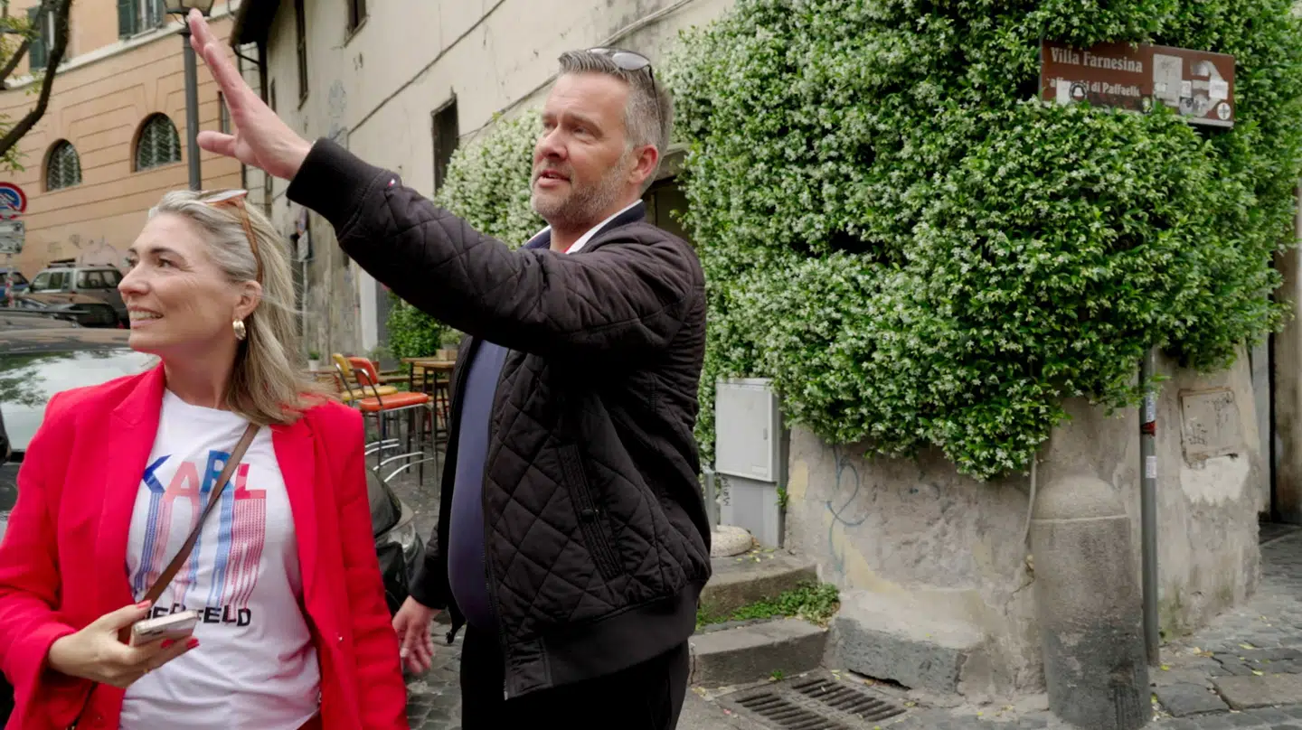 Pernille og Martin under deres bryllupsrejse til Rom.