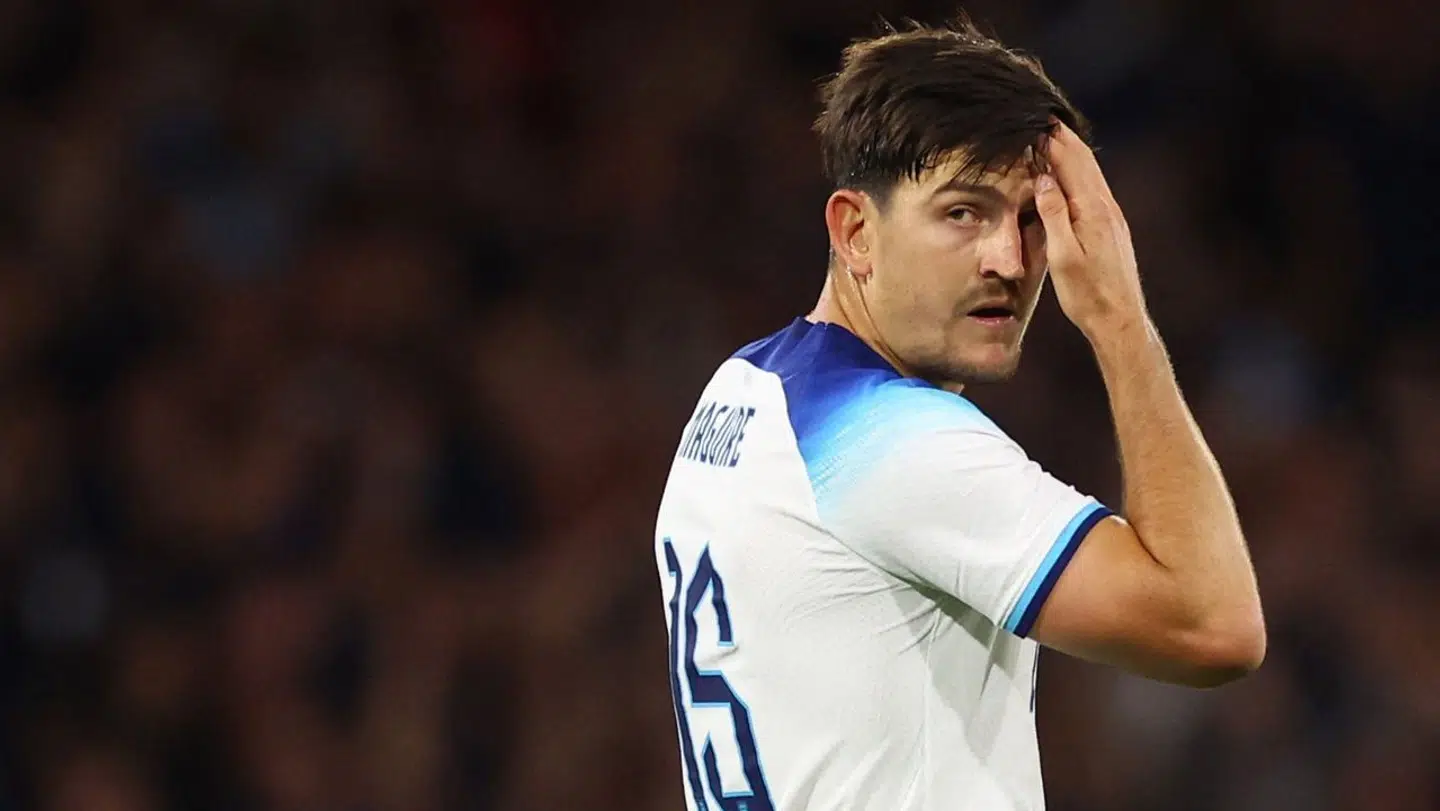 Harry Maguire lavede selvmål i kampen mod Skotland.