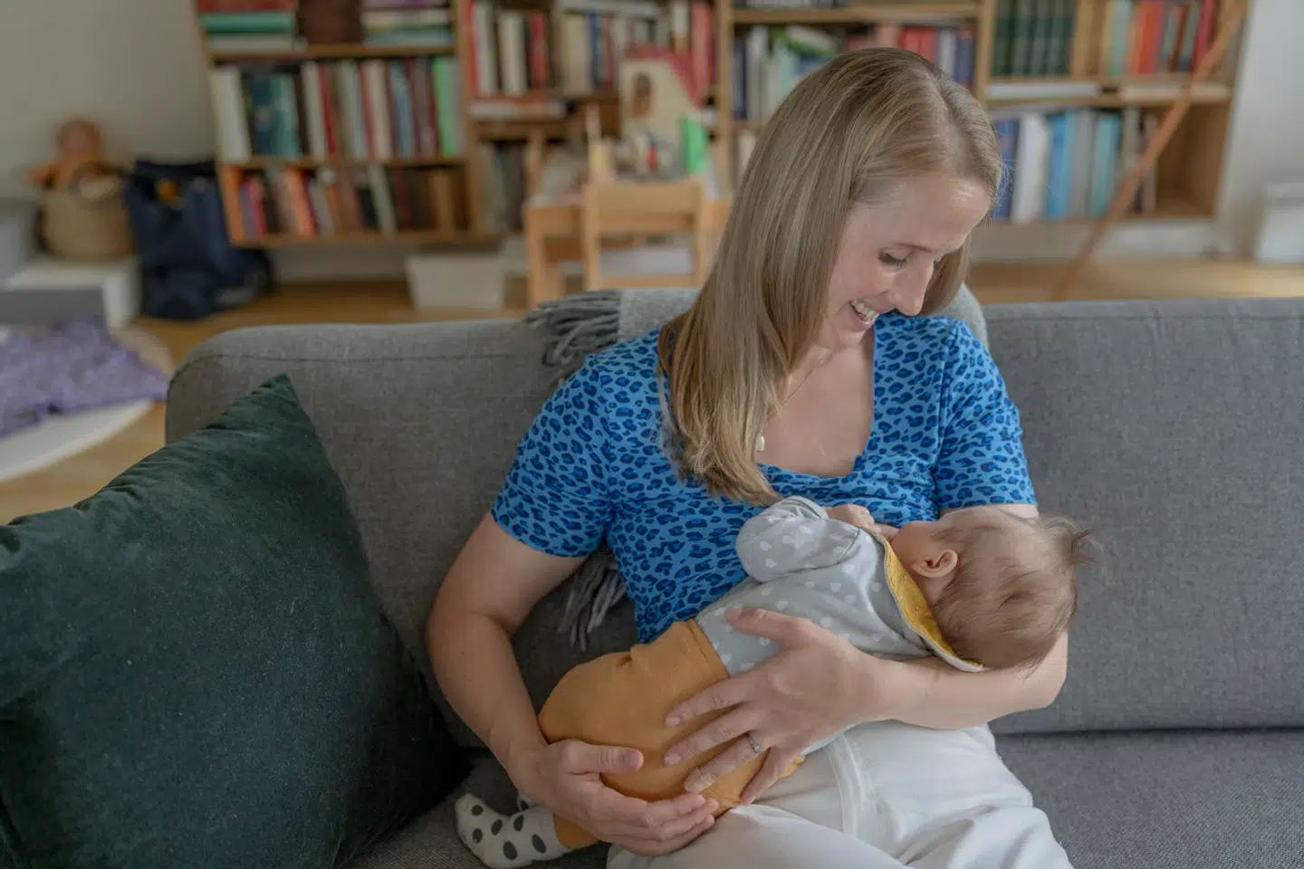 Birgitte Ibenforth med Ida på 2 måneder.