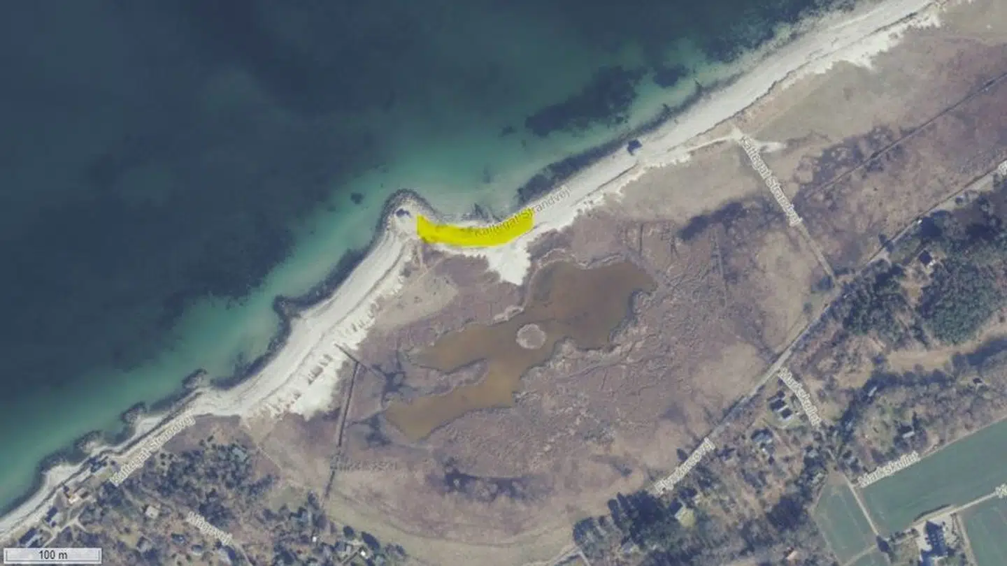 Odsherred Kommune deler dette kort på Facebook, som viser, hvor det dybe hul er.