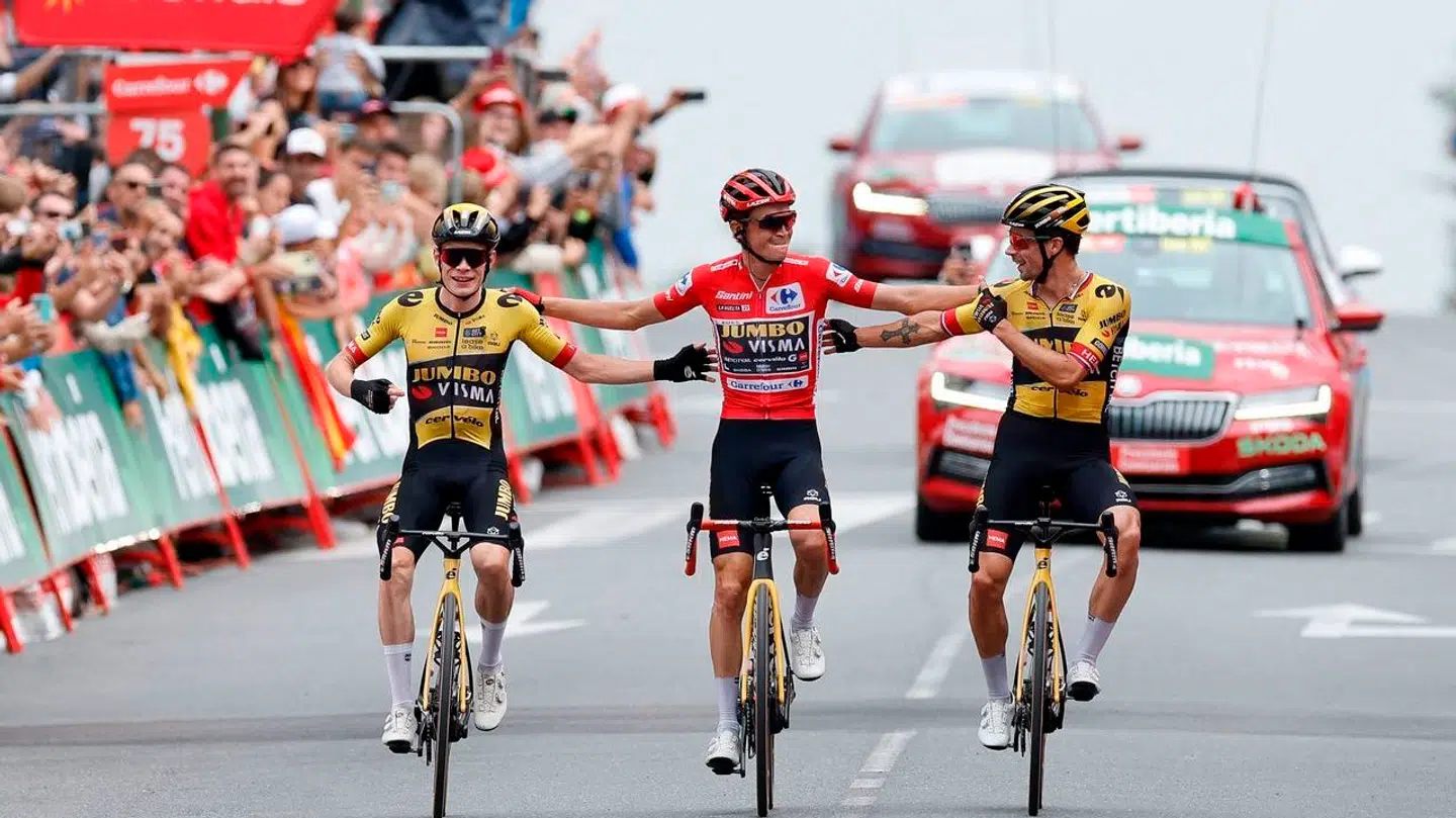 Jonas Vingegaard, Sepp Kuss og Primoz Roglic blev nummer ét, to og tre i årets Vuelta.